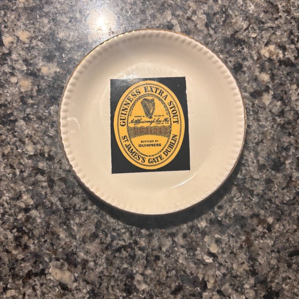 Vintage Guinness Extra Stout St James's Gate Dublin Ashtray 4.5"